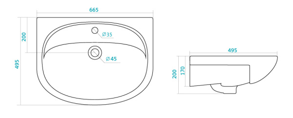 Раковина Bellezza Стелла-65 4620000141426